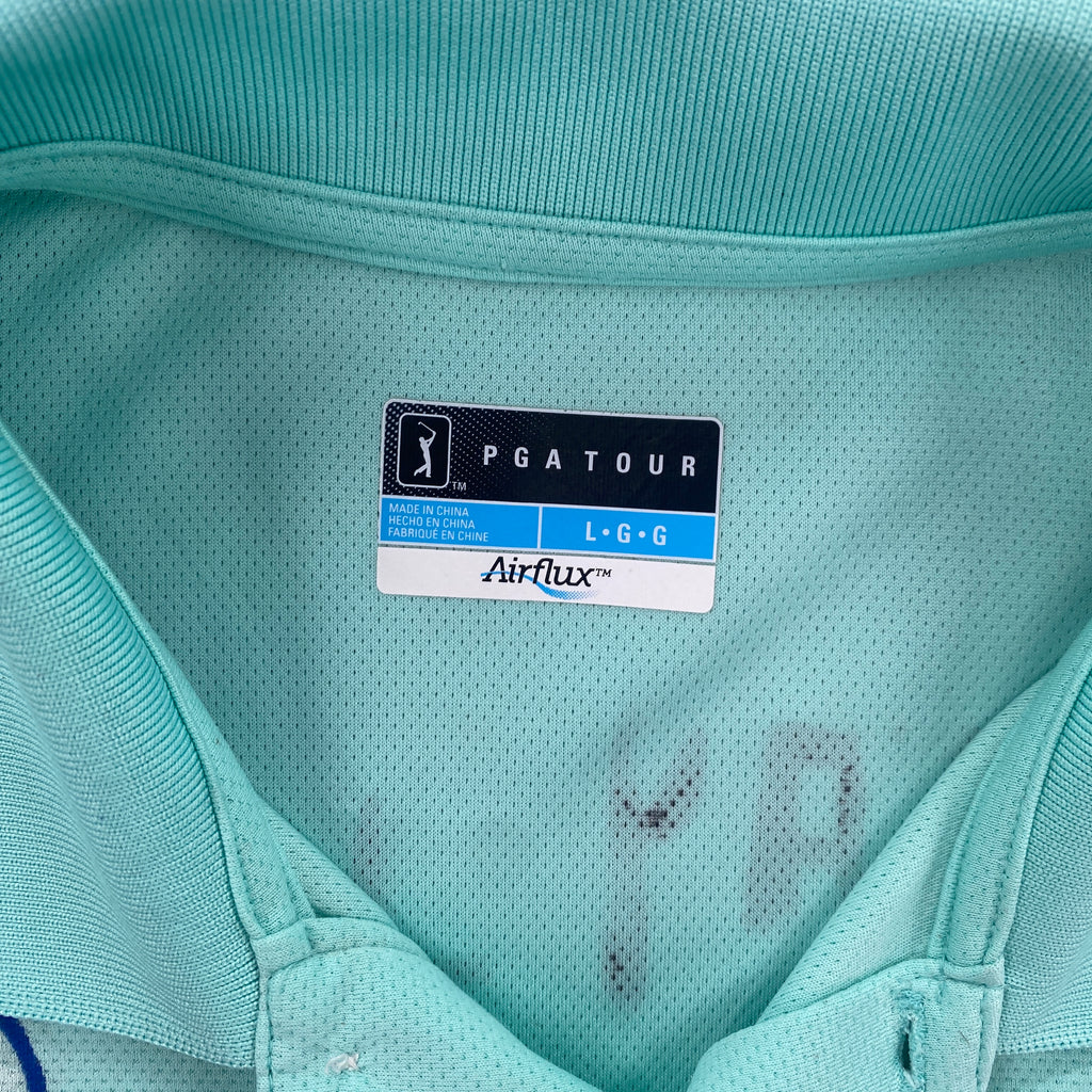 PGA Tour Polo Shirt, Men’s Large, Mint Green, One of a Kind